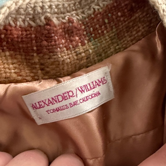 Vintage Bomber Jacket with Knit Exterior and Satin Lining - Picture 2 of 6